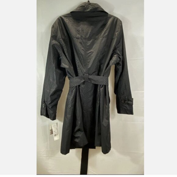 Dana Buchman Women's Black/Python print Trench Jacket Size 2X NWT - Picture 3 of 7